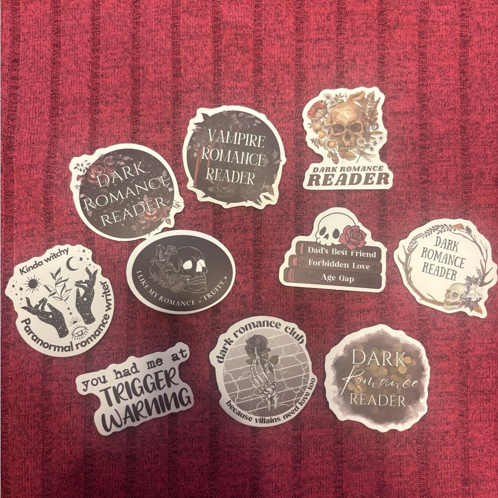 Dark Romance Reader Sticker Set (#1)